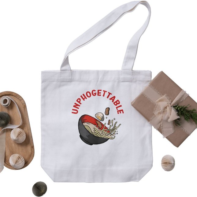 Unphogettable Vietnamese Noodle Pun - Funny Pho Tote Bag (Creator Uploaded)