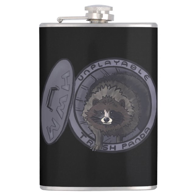 Unplayable Trash Panda Flask (Front)