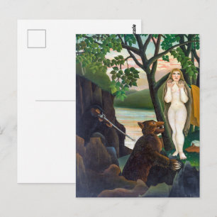Unpleasant Surprise Henri Rousseau Postcard