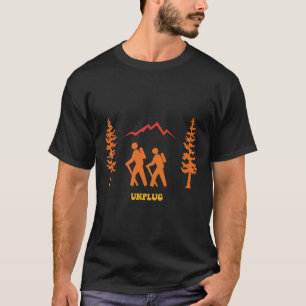 Unplug Hiking Camping Outdoor Nature Adventure Vin T-Shirt