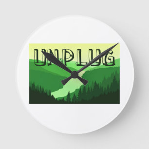 Unplug Round Clock