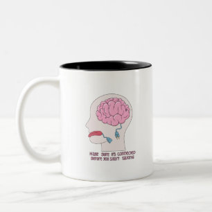 Unplugged Brain Two-Tone Coffee Mug