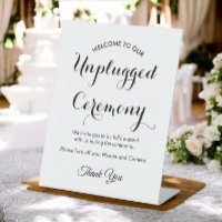 Unplugged Ceremony Black White Wedding