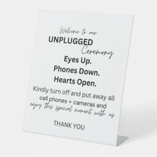Unplugged Ceremony Sign