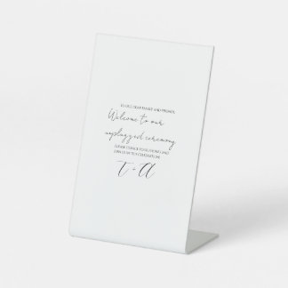 Unplugged phone free ceremony wedding sign
