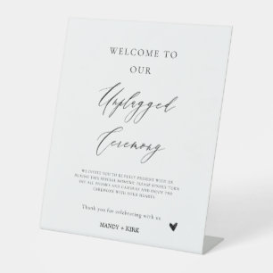 Unplugged Wedding Ceremony Sign Please Turn Off
