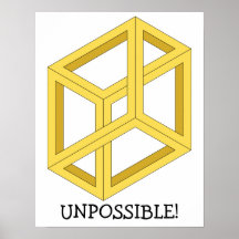"Unpossible" Optical Illusion Poster