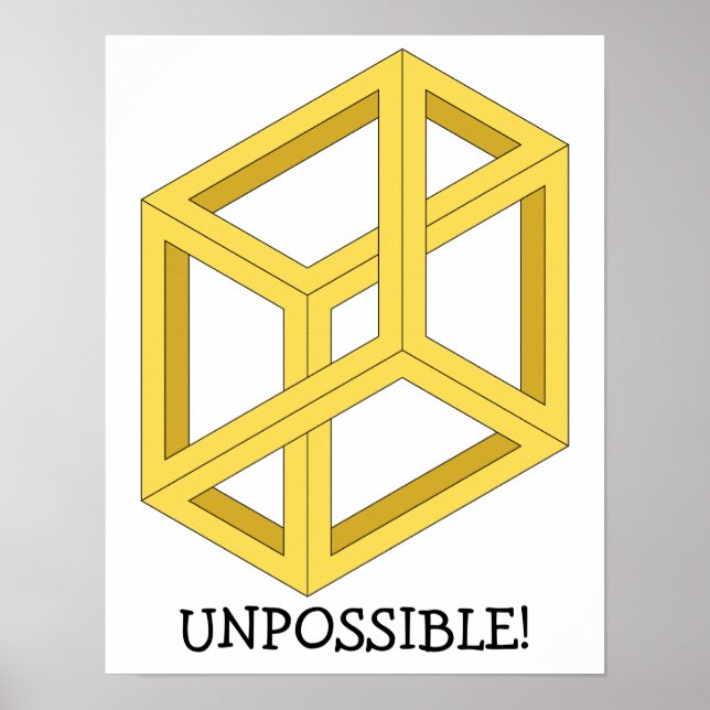 "Unpossible" Optical Illusion Poster (Front)