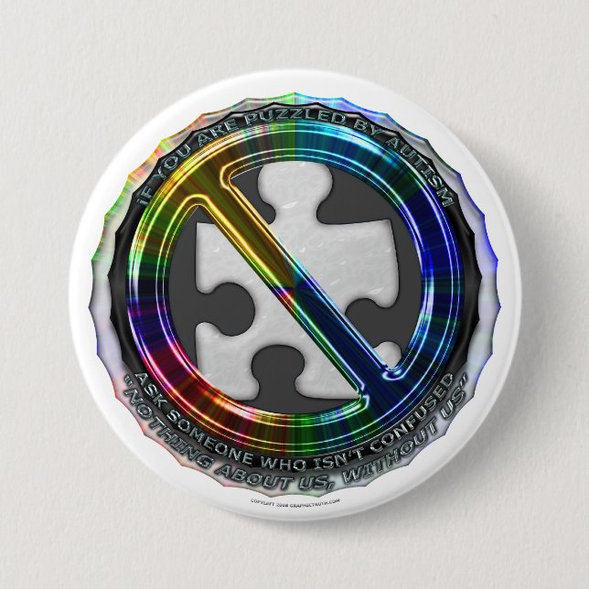 UnPuzzled Autism Awareness Button (Front)