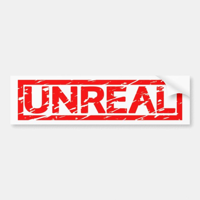 Unreal Stamp Bumper Sticker (Front)