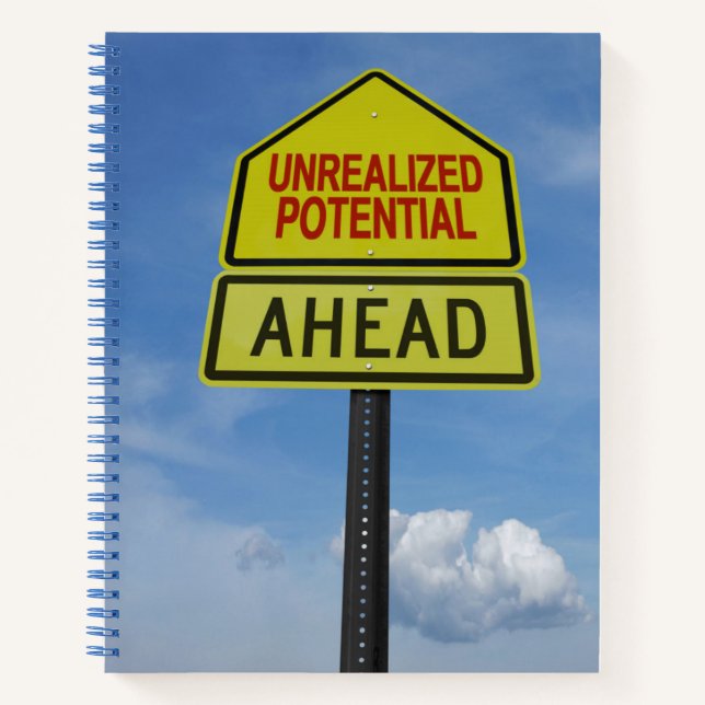 Unrealised Potential Ahead Notebook (Front)