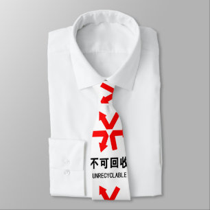 Unrecyclable ~ Chinese Language Hanzi Sign Tie
