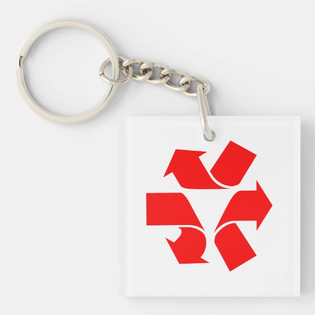 Unrecycle Symbol Key Ring (Front)