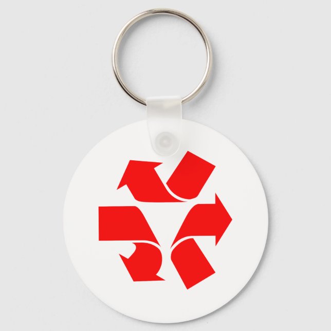 Unrecycle Symbol Key Ring (Front)