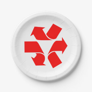 Unrecycle Symbol Paper Plate
