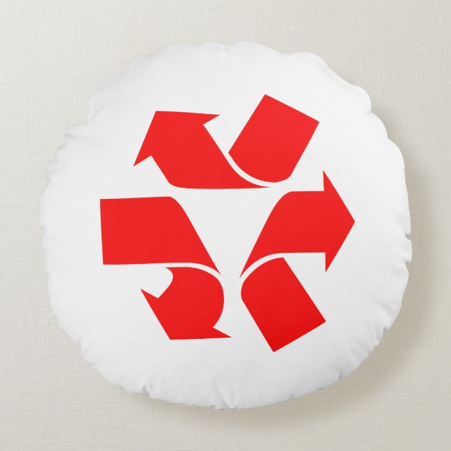 Unrecycle Symbol Round Cushion (Front)