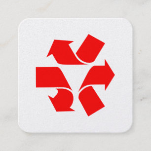 Unrecycle Symbol Square Business Card