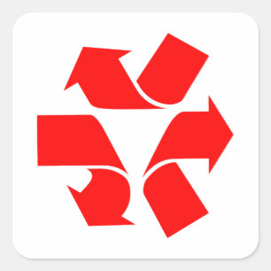 Unrecycle Symbol Square Sticker