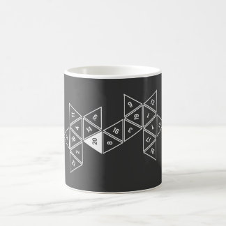Unrolled D20 Coffee Mug