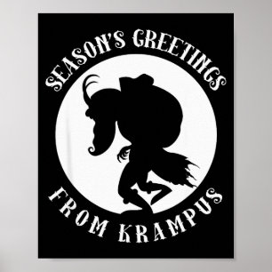 Unruly Greetings From Krampus Christmas Apparel Me Poster