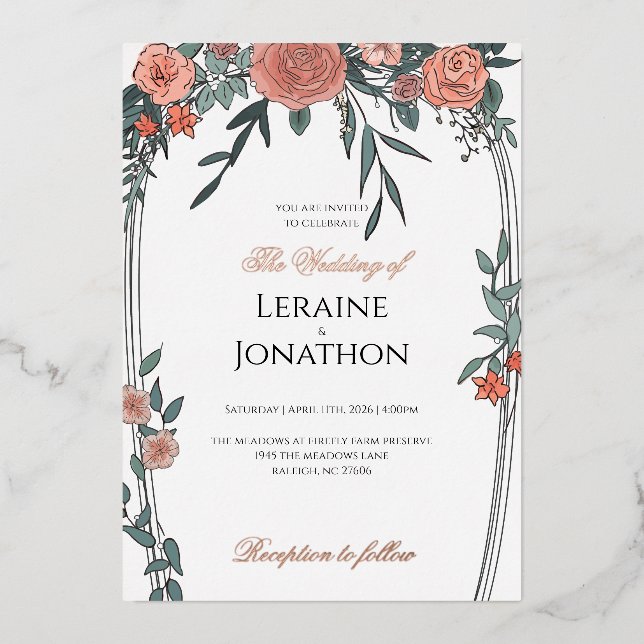 Unrushed Wedding Invitation (Front)