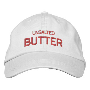 Unsalted Butter  Embroidered Hat