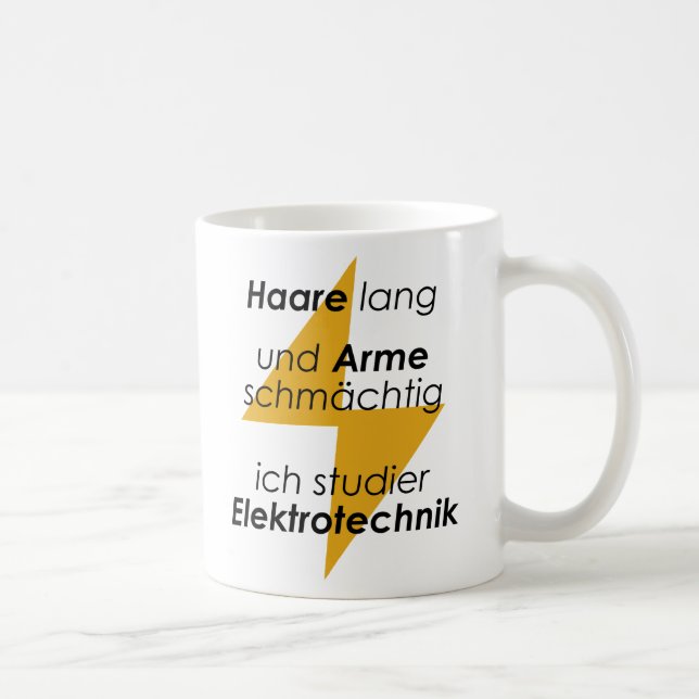 Unsay "long hair, poor mighty" students coffee mug (Right)