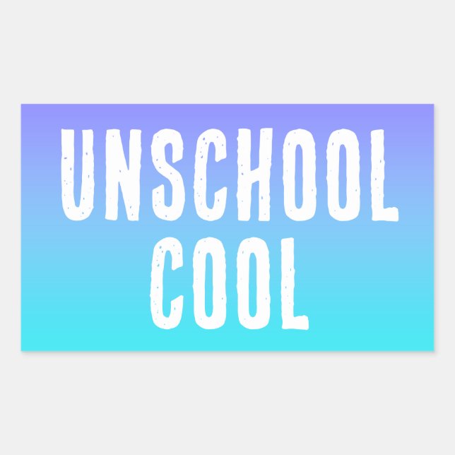 Unschool Cool Teal Purple Stickers (Front)