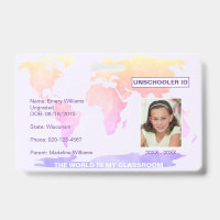 Unschooler Student ID World Map