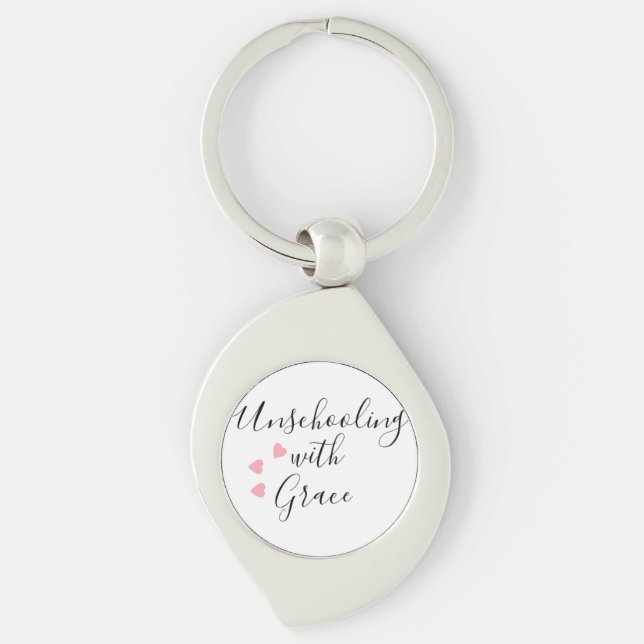 Unschooling Mum Grace Hearts Key Ring (Front)