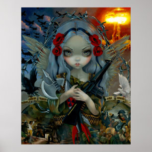 Unseelie Court : War ART PRINT soldier fairy angel