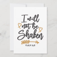 Unshakeable Faith - Psalm 16:8 Christian Design