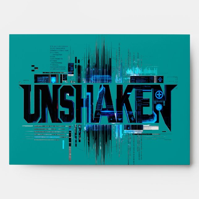 UNSHAKEN Cyberpunk Envelope (Front)