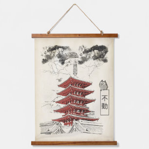 Unshaken - Traditional Japanese Streetwear Design Hanging Tapestry