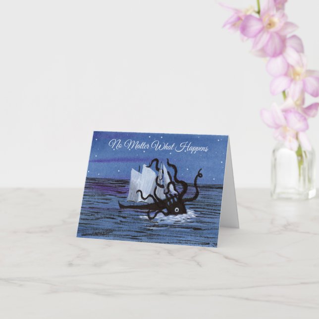 Unsinkable Kraken Card (Orchid)