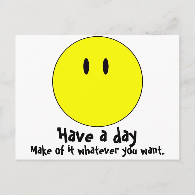 unsmiley postcard (Front)