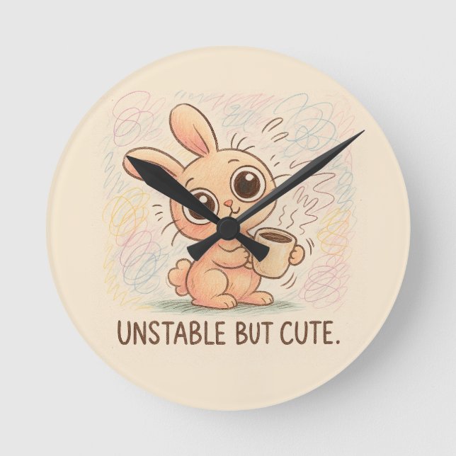 Unstable but Cute Round Clock (Front)