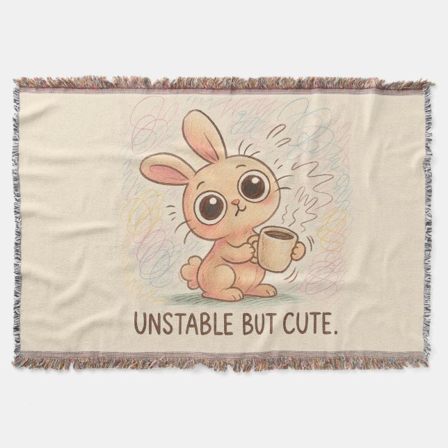 Unstable but Cute Throw Blanket (Front)