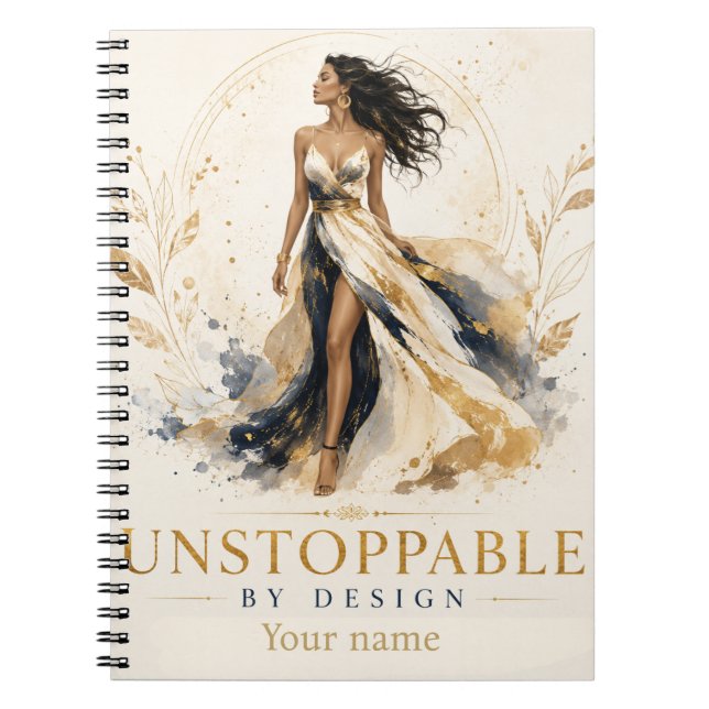 Unstoppable by Design Personalised Notebook (Front)