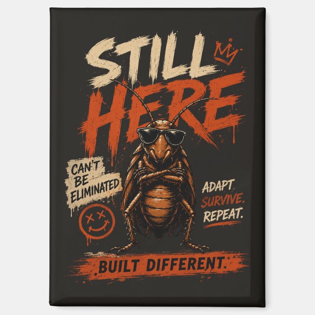 Unstoppable Cockroach Art Magnet (Front)