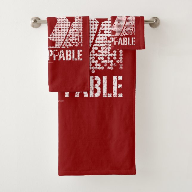 Unstoppable (hockey) bath towel set (Insitu)