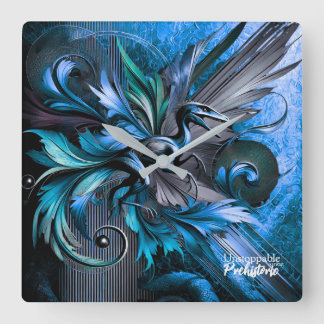 Unstoppable Raptor – Fuel Strength, Rule the Wild Square Wall Clock