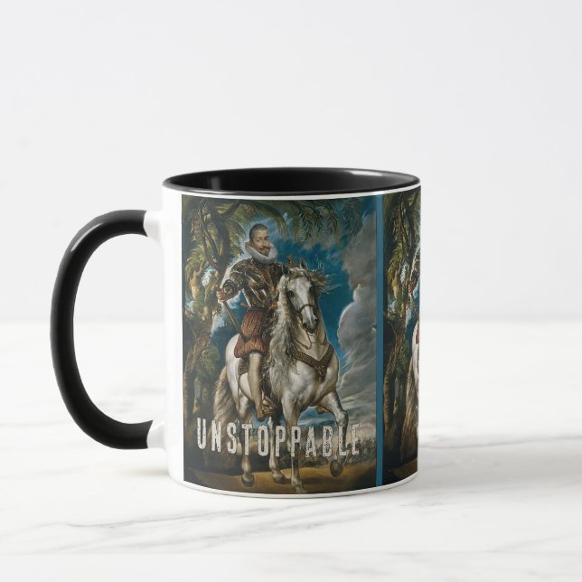 Unstoppable Rubens Horse Mug – Custom Name (Left)