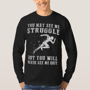 Unstoppable Runner: A Funny T-Shirt for Determined