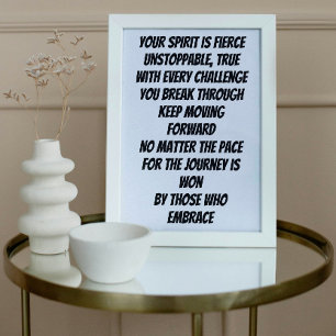 Unstoppable Spirit inspirational mini poem Poster