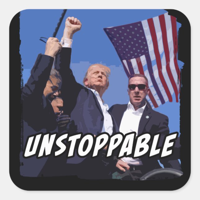 Unstoppable Square Sticker (Front)