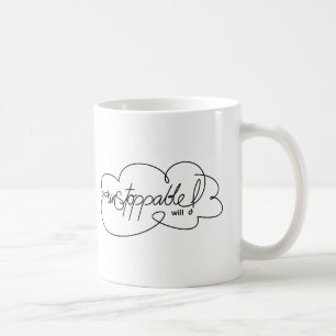 UNSTOPPABLE will - Bold CloudS - Black Script Coffee Mug