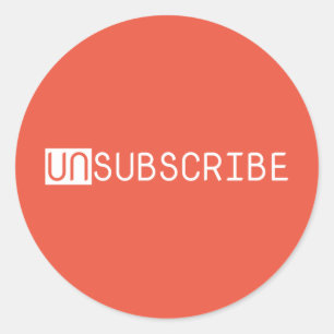unsubscribe  classic round sticker