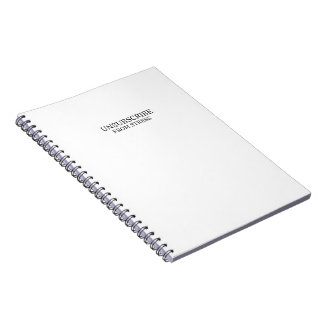 Unsubscribe From Stress Minimalist Typography Notebook