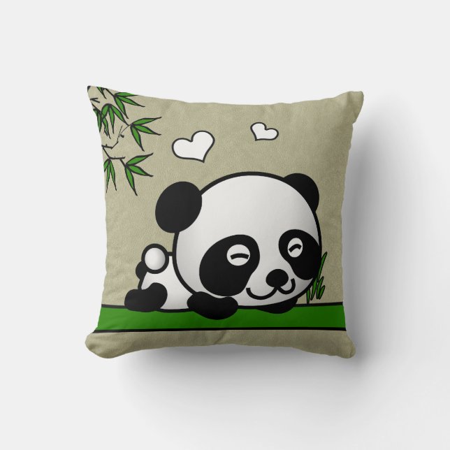Unsuspecting Panda Cushion (Front)